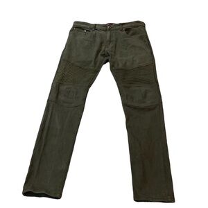 Truth Substance Common Spence Slim Fit Olive Green Jeans 5 pockets Size 34/34